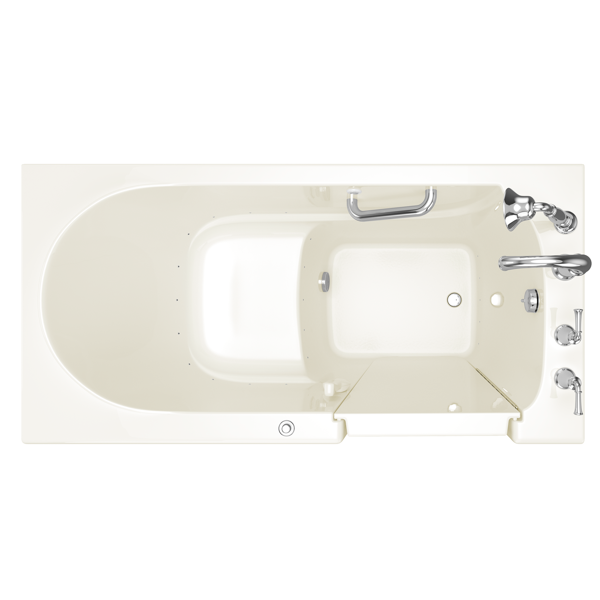 Gelcoat Value Series 30x60 Inch Walk-In Bathtub with Air Spa System - Right Hand Door and Drain